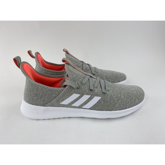 Adidas Cloudfoam Pure Metal Gray Women's Size 9.5 Sneakers Shoes Orange - Picture 9 of 12